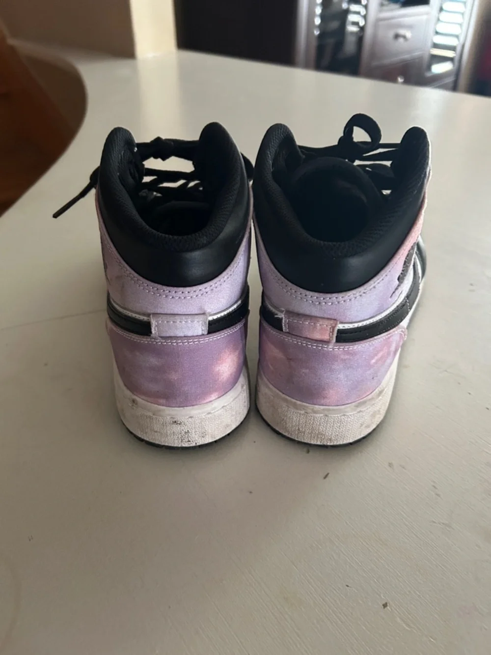 Nike Women’s High-Top Sneakers in Black, White & Lavender - Picture 5 of 5